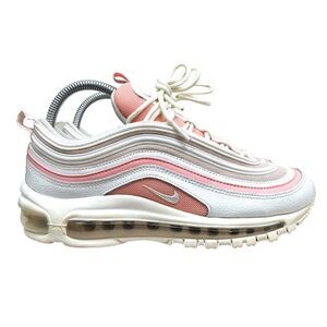 Nike Air Max 97 Womens Sneakers Low Top Lace Up Bleached Coral White‎ Size 7.5